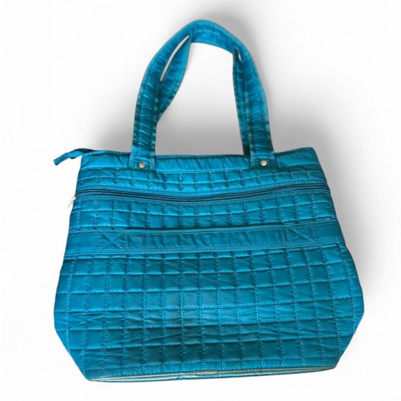 Lug Turquoise Quilted Tote Bag - Picture 6 of 11